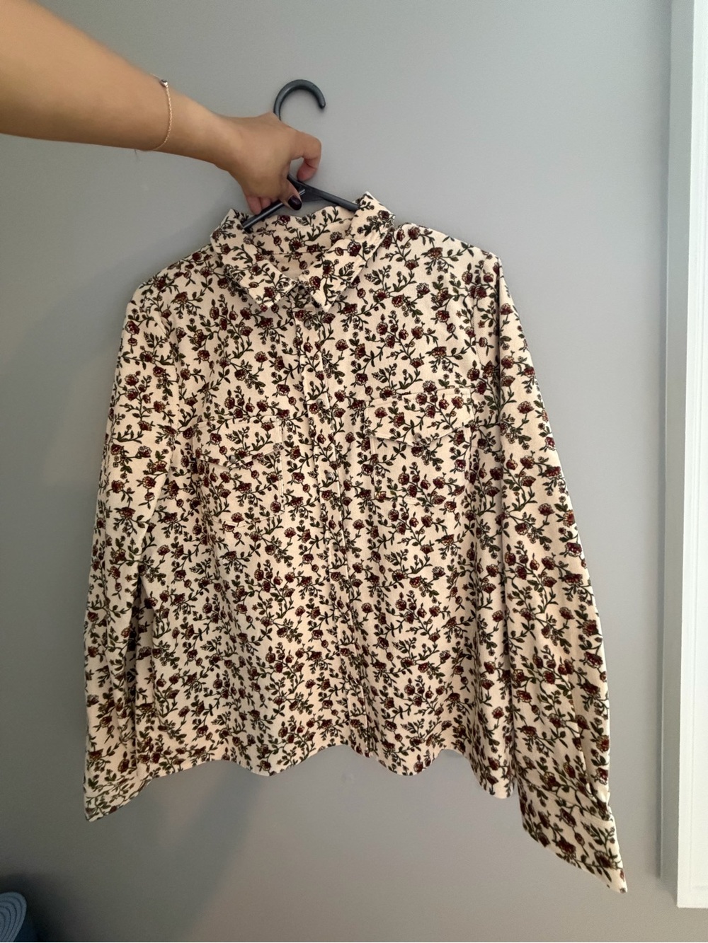 Sezane Alba Shirt - Cream Floral Button-Down Shirt - Picture 2 of 2